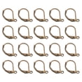 thumbnail image 1 of Uxcell 20Pack Ganchos de Pendientes LeverBack, Ganchos de Alambre para Pendientes Franceses, Bronce, 1 of 6