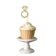 thumbnail image 4 of Paquete de 50 adornos para cupcakes con purpurina dorada, mini anillo de diamantes, decoración para tartas para matrimonio, compromiso, aniversario, cumpleaños, San Valentín, decoración de tartas Adepaton Utensilios de Horneado y Reposteria, 4 of 5