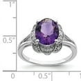 thumbnail image 2 of Sterling Silver Rhodium-plated Diamond & Amethyst Ring QR3027AM, 2 of 2