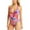 Magenta, variant on Women's Paradise In The Palms Cowl Neck One-Piece Swimsuit Magic Magenta S