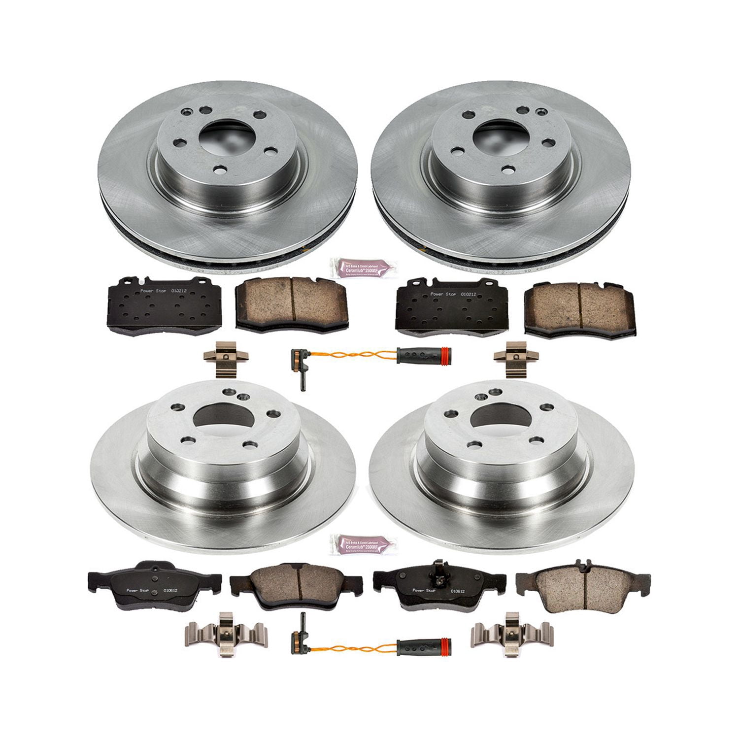 Power Stop Front and Rear Stock Replacement Brake Pad and Rotor Kit KOE4513