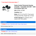 thumbnail image 2 of Engine Coolant Thermostat Housing Assembly - Compatible with 2001 - 2005 Ford Explorer Sport Trac 2002 2003 2004, 2 of 3