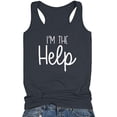 thumbnail image 4 of Tuphregyow Women's Vest Beach Funny Graphic Racerback Camisole Oversized T Shirts for Women Crewneck Tank Top for Women Vests Sleeveless Blouses Y2K Clothing Summer Clothes for Teen Girls Black L, 4 of 6