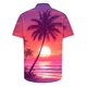 thumbnail image 4 of Camisas de Manga Larga para Hombres Moda Casual Floral Estampado Hawaiano Solapa Botón Superior, Ligero para Primavera Verano, 4 of 8