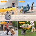 thumbnail image 4 of Bonnlo 12" Balloon Wheels Beach Cart Tires Replacement Big Sand Wheels for Beach Buggy, Kayak Trolley, Canoe Dolly, Rolling Walker, Garden Cart, Wheelchair, Sand Wagon w/Free Air Pump, 2-Pack, 4 of 9