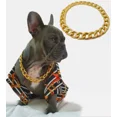 thumbnail image 2 of Collar Metálico Para Perro Color Dorado, Tipo Cadena Cubana, 2 of 8