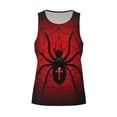 thumbnail image 4 of Fotbe Spider on the Web Pattern Men's Quick Dry Workout Tank Top Gym Muscle Tee Fitness Bodybuilding Sleeveless T Shirt Breathable Workout Shirt-4X-Large, 4 of 9