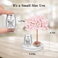 thumbnail image 2 of Small Urns for Human Ashes Keepsake, 1.57 Inches Stainless Steel Mini Urn for Women Men with Pink Crystal Tree - Decoration Urn Butterfly Cremation Keepsake Sharing Holder, 2 of 6