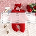 thumbnail image 3 of Ulanda Newborn Baby Girl Clothes Jumpsuit Ruffle Romper Bodysuit Pants Headband One-Piece Coming Home Hospital Outfits (Red, 3-6 Months), 3 of 9