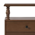 thumbnail image 3 of Vivienne Walker Edison Easy Assembly Solid Wood Spindle 2-Drawer Nightstand - Dark Brown, 3 of 18