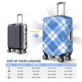 thumbnail image 2 of Multi-Size Suitcase Protective Cover Full Range Double Stitching Invisible Zipper For Travel Business Blueviolet Moroccan Buffalo Plaid Tartan Check Hand-Drawn Sketch_1 X-Large, 2 of 8