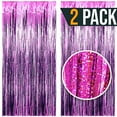 thumbnail image 2 of 3.25 X 6.7 Ft Purple Foil Fringe Curtain, Tinsel Curtain Backdrop, Wall Backdrop For Party, Purple Birthday Decorations, Purple Party Decorations, Photo Booth Backdrops, Party Backdrop Curtains, 2 of 5
