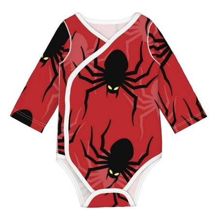 

Gaeub Spider Unisex Babies Long-Sleeve Bodysuit 100% Organic Cotton-2 Years