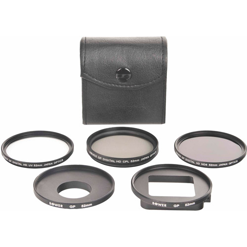 6Piece Filter Kit for GoPro Hero 3+ (UV, CPL, ND8)