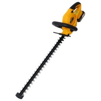 Cordless Hedge Trimmer 20V, 22 Inch Steel Blade - Battery & Charger Included Yellow Black   Plastic