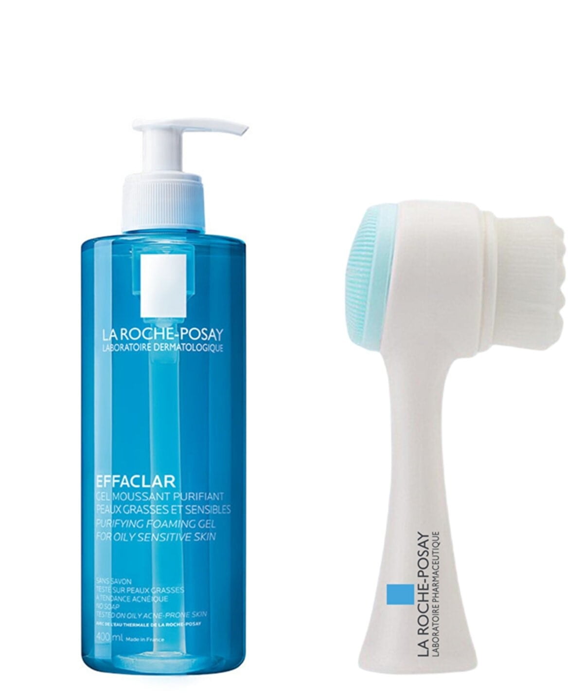 Roche Posay Effaclar Cleansing Gel 400 ml And Facial Cleansing Brush - Walmart.com