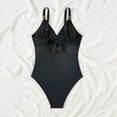 thumbnail image 5 of One Piece Swimsuits Solid Color Bathing Suit for Women Black L, 5 of 6