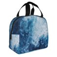 thumbnail image 2 of Honeii Abstract Ocean Waves Print Lunch Bag Women, Lunch Box Lunch Bag for Women Adult Men, Small Leakproof Cute Lunch Tote Large Capacity Reusable, 2 of 8