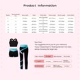 thumbnail image 5 of Sinleey Kids Girls Dance Outfits Crop Top with Shorts and Leggings Active Set for Gymnastics Yoga Blue Green 16, 5 of 5