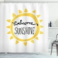 thumbnail image 1 of Ambesonne Saying Shower Curtain, Welcome Sunshine Simplistic, 69"Wx75"L, Yellow and Charcoal Grey, 1 of 3