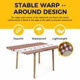 thumbnail image 4 of Farmhouse Orange Plaid Table Cloths for 4 Foot Rectangle Tables, Vintage Country Cock Checkered Patio Waterproof Elastic Fitted Tablecloths, Washable Rectangular Table Cover for Camping, 4 of 8