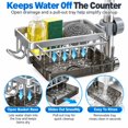 Counter Drill Rack Hanging Faucet Drain Rack with Drip Tray Stainless Steel, No-Drill ...