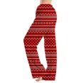 thumbnail image 2 of Lumtrix Christmas Pajamas For Women Loose Fit Y2K Nordic Printed Lightweight Drawstring Elastic Waist Pj Pants Hot Pink 2XL, 2 of 6