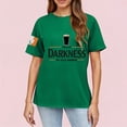 thumbnail image 6 of Women's Hello Darkness My Old Friend Pullover Crewneck Short Sleeve T-Shirt St. Patrick's Day Shirt, Black S, 6 of 7
