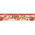 thumbnail image 2 of Pommes Rouges et Baies sur le Design Rétro de Bordure de Papier Peint Vintage de Vigne, Rouleau 15' x 5,25'', 2 of 3