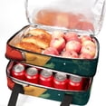 thumbnail image 5 of Christmas Double Layered Insulated Lunch Bag with Refrigerated Compartment, Large Capacity Handheld Meal Bag for Men and Women - 7.1x11.4x16.1 inches, 5 of 6