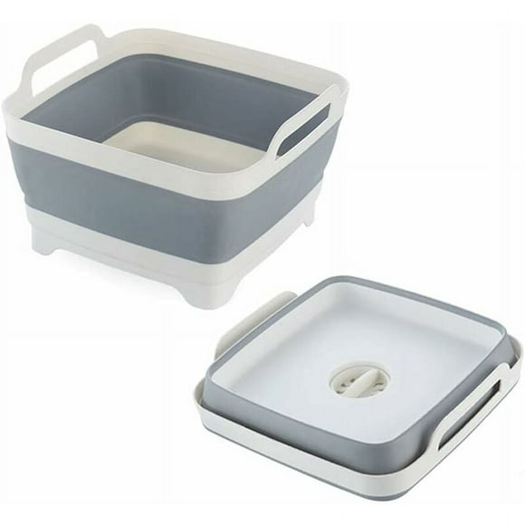 1pc Gray Folding Washbasin, Camping Sink Portable Folding Washbasin/Kitchen Sink Ideal for Camping, Caravans
