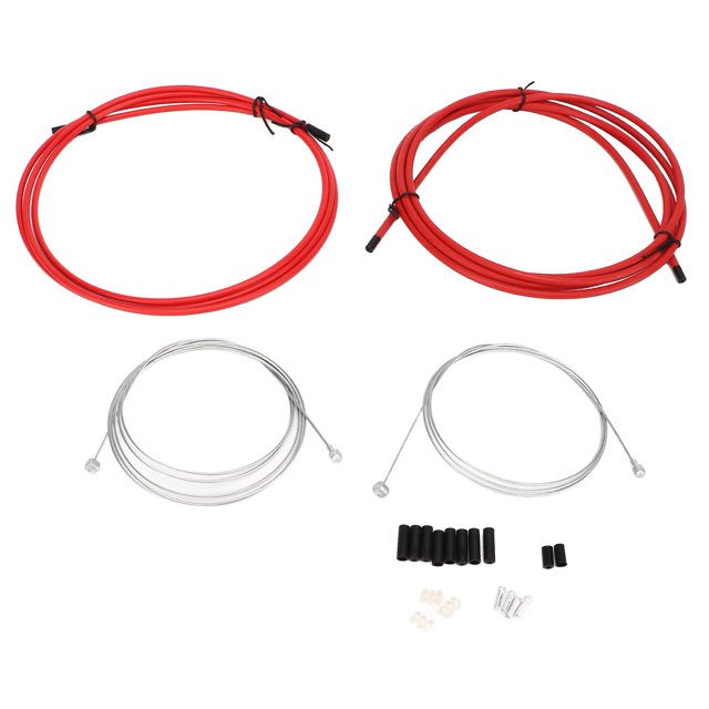 2024Kit de carcasa de cable de freno de bicicleta Cable de cambio de bicicleta y cable de transmisión para bicicleta de montaña bicicleta de carretera Rojo