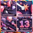 thumbnail image 4 of Colorful Theme Happy 13th Birthday Banner Sparkle Design Teen Birthday Display Balloon Decor Star Pattern 13th Birthday Backdrop for 13th Birthday Party Teen Birthday Indoor Celebration, 4 of 9