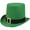 A, variant on Irish St. Patrick's Day Top Hat, Shamrock Decorated Unisex Hat, Green Velvet Hat for Men Women, Festival Party Celebration Hat