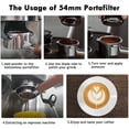 thumbnail image 4 of 2X Portafiltro Sin Fondo de 54 mm para Barista Máquinas de Café Expreso Y Serie, Portafiltro con Cesta de Filtro, 4 of 5