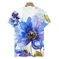 thumbnail image 5 of Aloohaidyvio Tops,Womens Short Sleeve Round Neck Printed Loose Tops Blouse T-Shirt, 5 of 5