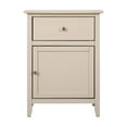 thumbnail image 3 of Glory Furniture Izzy Solid Wood 1-Drawer/1-Door Nightstand in Beige, 3 of 7