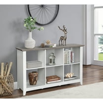 Saint Birch Finley 6-Shelf Modern Wood Storage Bookcase in White/Driftwood