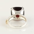 thumbnail image 2 of KIRAN FINE JEWEL Cushion Red Garnet Cocktail Band Ring Yellow Gold Plated 925 Silver Anniversary Women Gemstone Statement Jewelry Gift For Her, 2 of 5