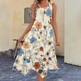 thumbnail image 1 of Ovzne Robes d'Été pour Femmes Robe d'Été Mode Féminine Imprimée Sans Manches Col Rond Débardeur Décontracté Robe Grande Taille Imprimée Liquidation, 1 of 7