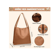 thumbnail image 3 of Bolso Para Mujer De Cuero Bolsa Tote Dama Bandolera Hombro Xtellar cafe, 3 of 4