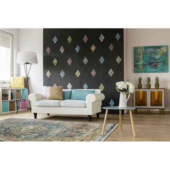 Mayberry Rug OX3076 2X3 2 ft. 1 in. x 3 ft. 3 in. Oxford Castle Area Rug, Blue