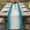 Gray Blue Teal Blue Light Beige, variant on Table Runner 72 Inches Long for Kitchen Dining, Blue Stripes Dresser Scarf Farmhouse, Dining Table Decorations for Wedding/Parties, Modern Gradient Abstract Striped Lines 18 x 72 In