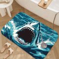 thumbnail image 6 of Great White Shark Luxury Flannel Bathroom Mats 16x24, Extra Soft and Absorbent Non-Slip Shower Rug for Bathroom Floor, 6 of 9