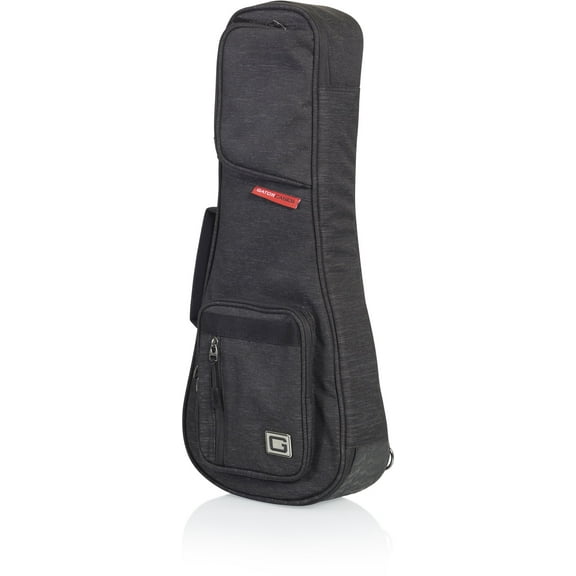 Gator Cases Transit Series Soprano Ukulele Gig Bag; Black Exterior (GT-UKE-SOP-BLK)