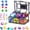 30 Gems with Chest, variant on Diving Gems Pool Toys with Pirate Treasure Chest, Colorful Acrylic Diamonds, Underwater Sinking Swim Toys for Age 3+ Pool Games