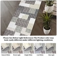 thumbnail image 6 of GlowSol 2'x6' Modern Geometric Runner Rug Washable Non Slip Low Pile Bedroom Runner Rug Soft Foldable Runners for Laundry, Gray Green/Multi, 6 of 7