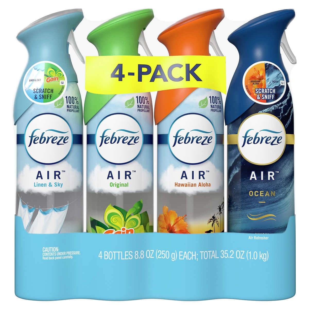 Febreze Air Refresher, Variety Pack, 8.8 oz, 4count