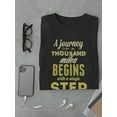 thumbnail image 3 of A Journey Of A Thousand / Quote Tee Men's -Image by Shutterstock, 3 of 4