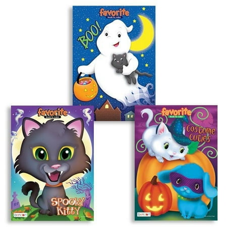 Halloween Coloring Books, Boo, Spooky Kitty, Costume Cuties, 3
